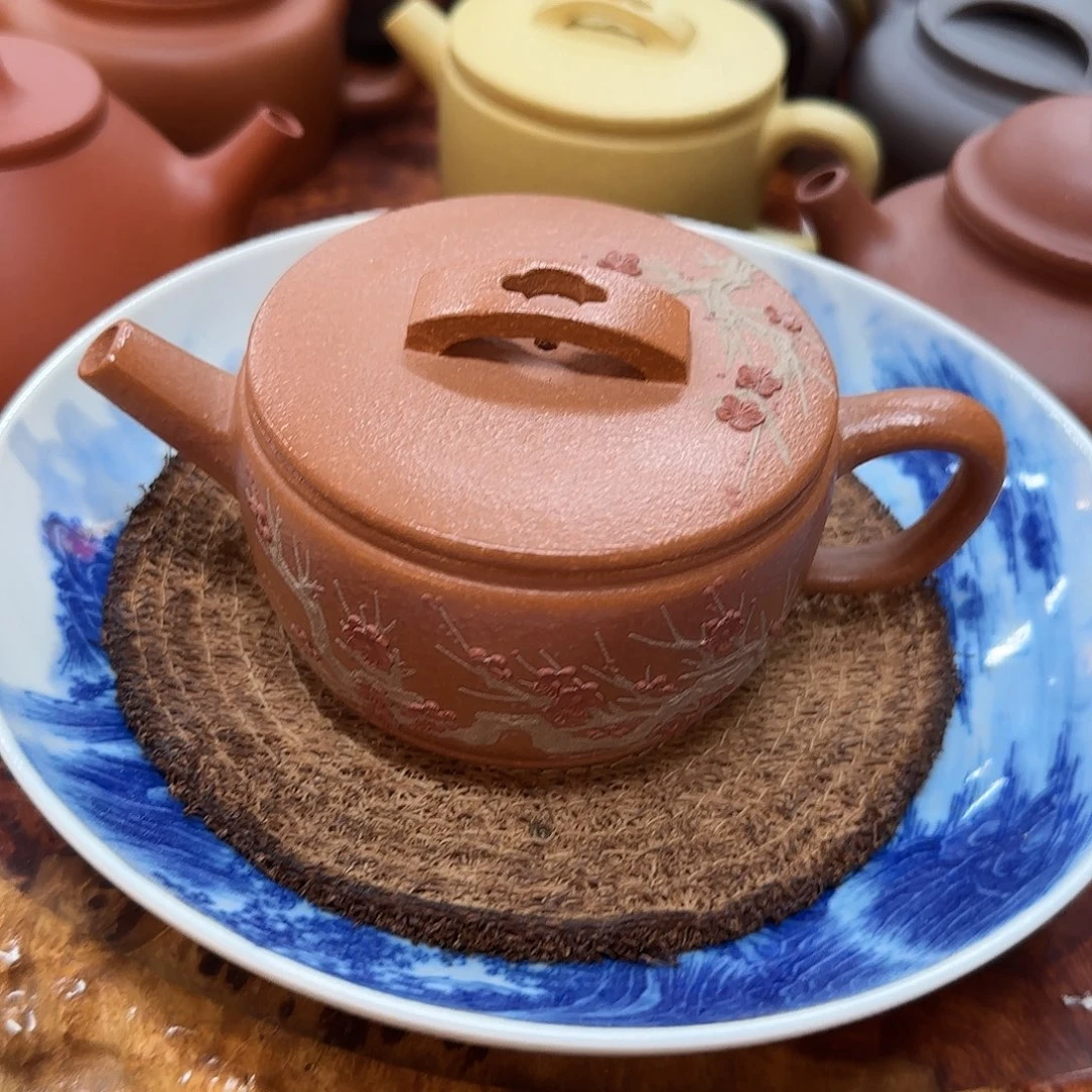茶壶紫砂刻绘汉瓦180
