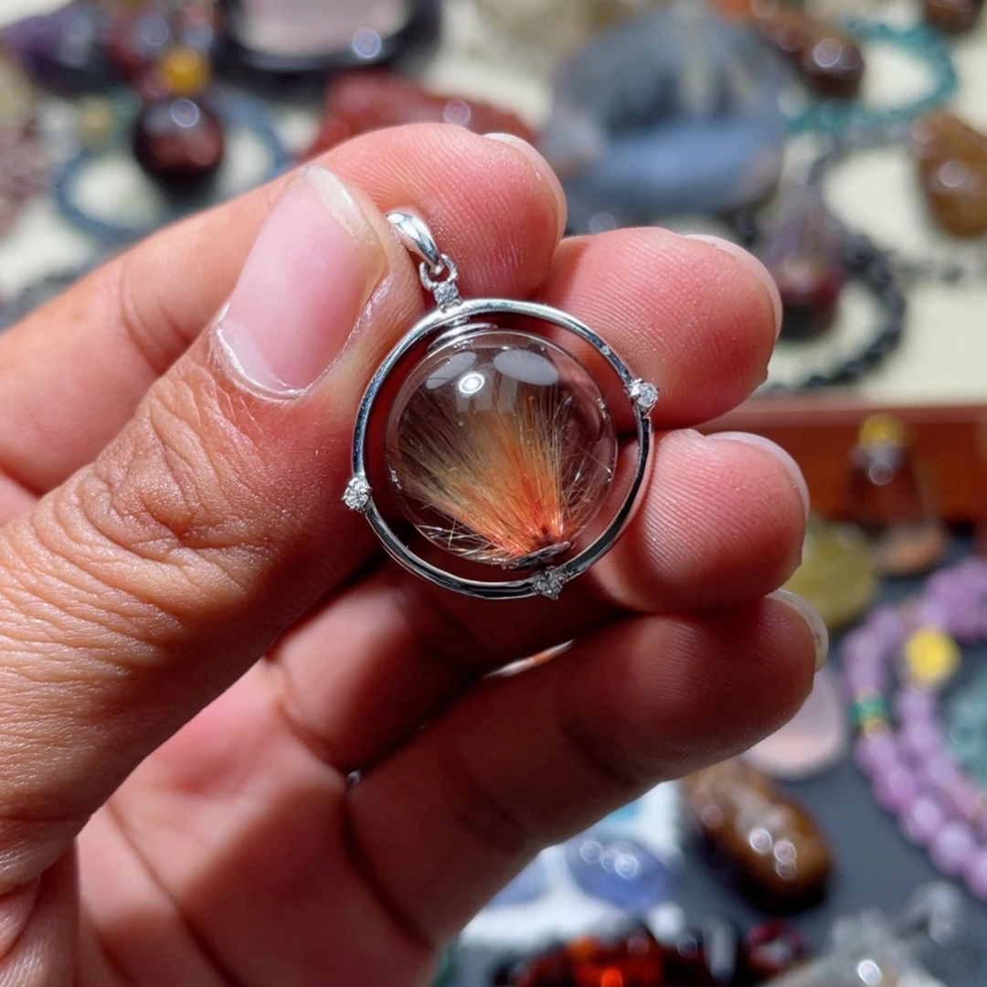 水晶吊坠(不含链)银S925镶嵌