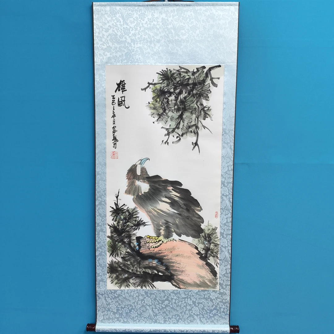 张书乾《鹰》长130宽50国画纯手绘