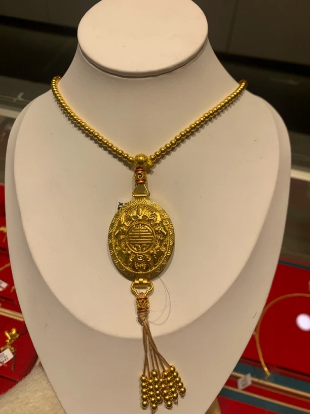 【聚鑫黄金】足金999 龙凤香囊套链，佩戴在身，尽显高贵与文化底蕴。