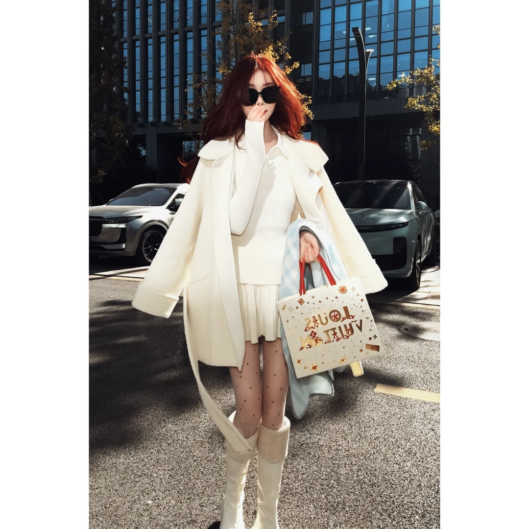 【小财迷】可拆卸羽绒服内胆羊毛大衣2025冬季新款气质显瘦毛呢外套