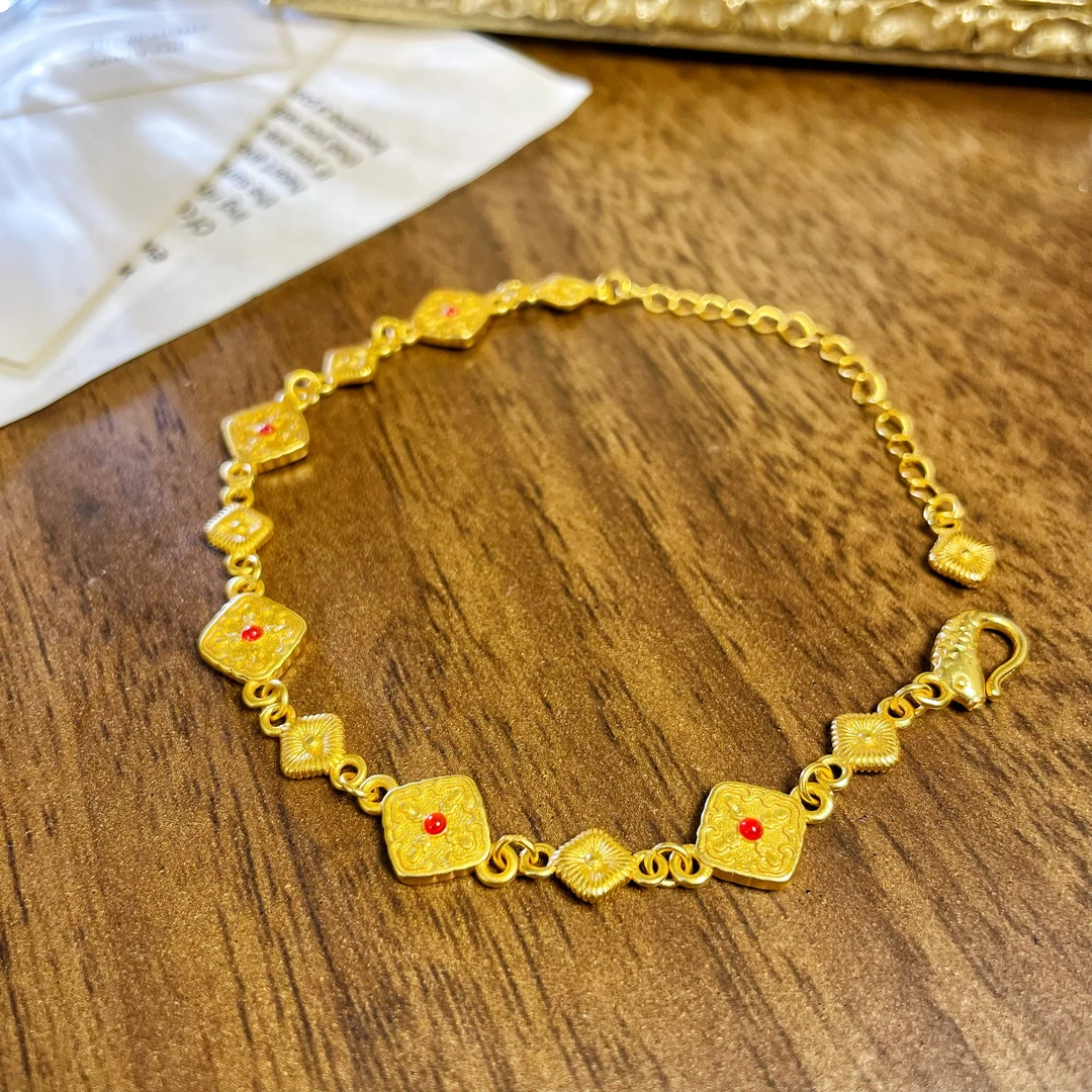 铜合金珐琅手链 0225 轻奢百搭简约小众手链