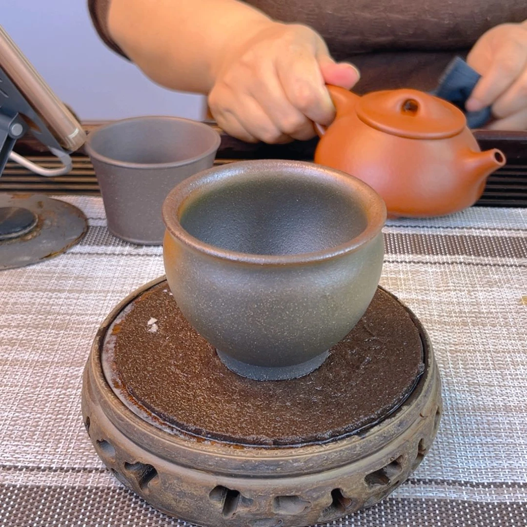 紫砂茶壶紫泥柴烧120cc