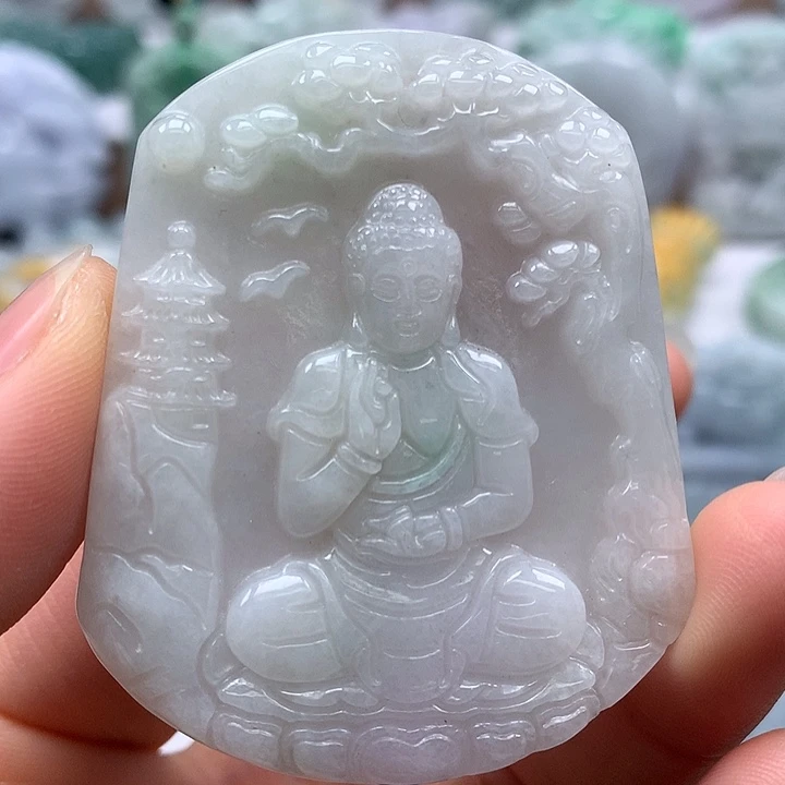 翡翠未镶嵌颈饰阿尼陀佛福利