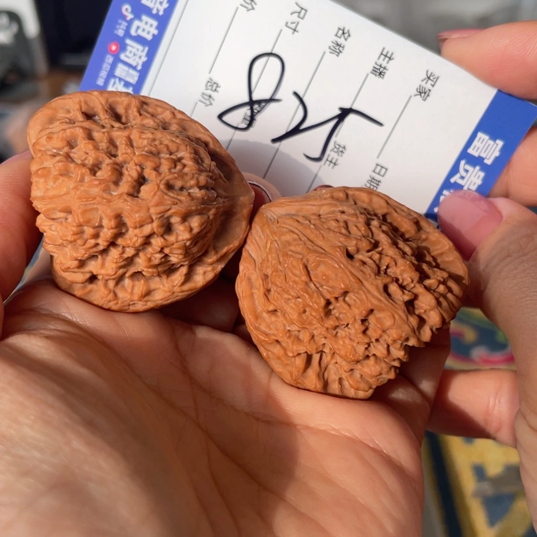 把件核桃40左右三角红皮涿鹿蝴蝶南将石