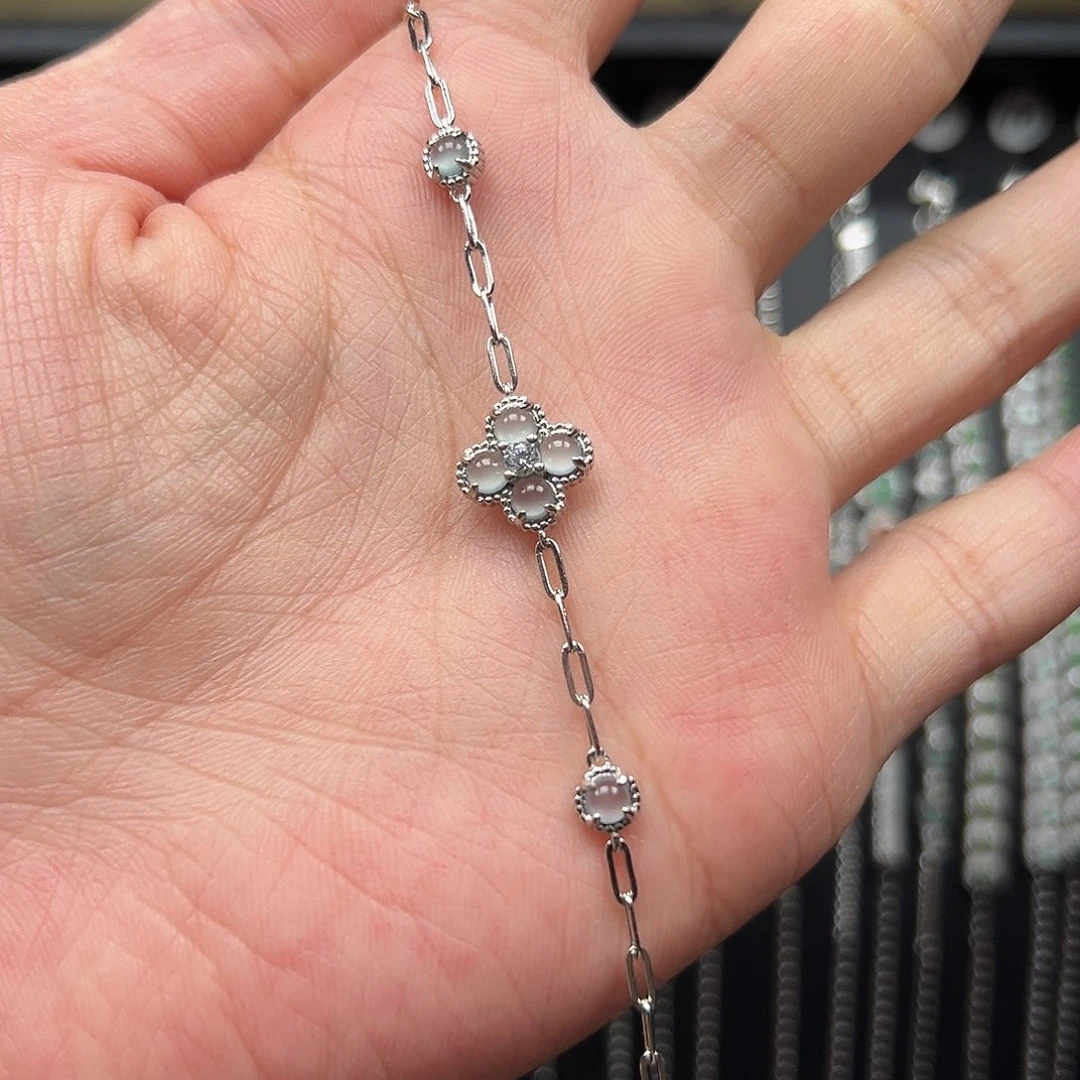 翡翠银S925镶嵌手链