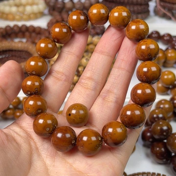 紫金鼠手串健**乐13.7尺寸练手瑕疵款（反油黄白斑）