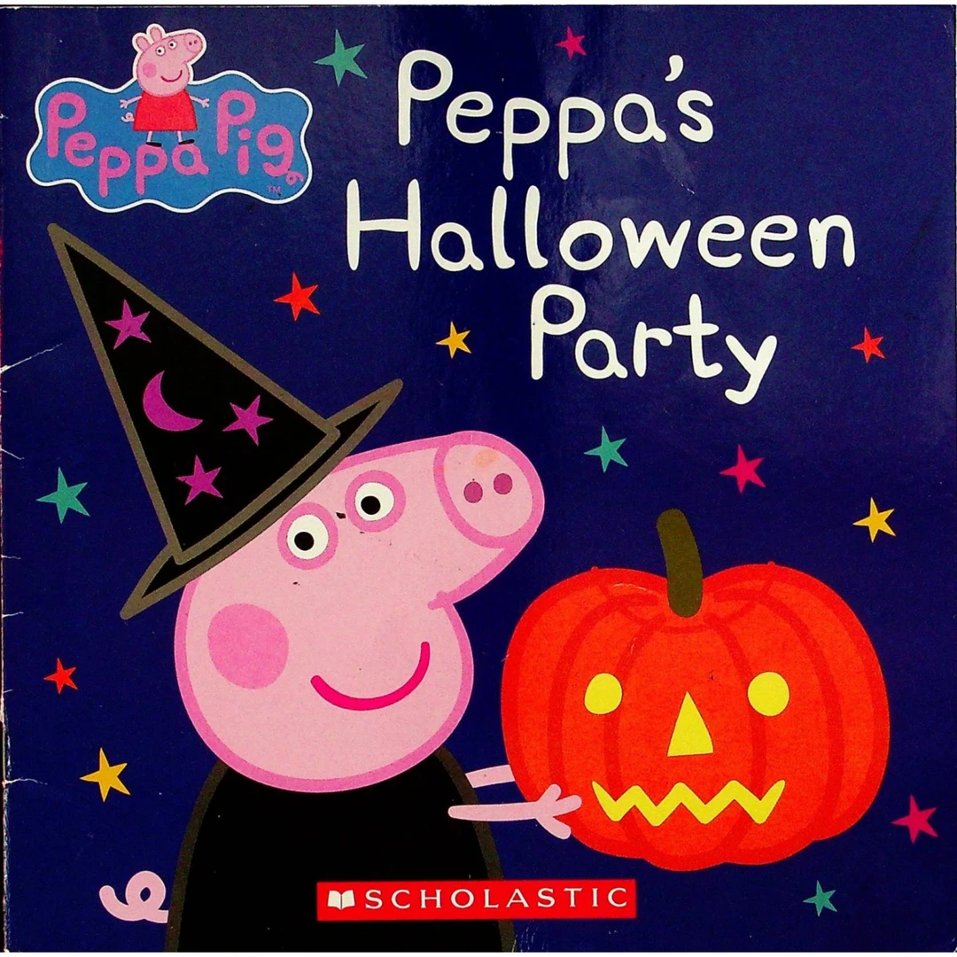 小猪佩奇原版书Peppa万圣节派对英语亲子共读绘本