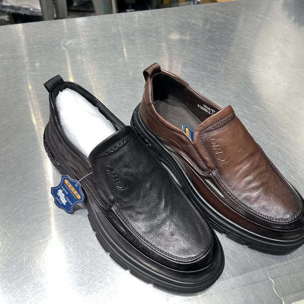 9966-97男士真皮休闲皮鞋舒适百搭防滑
