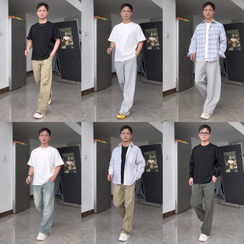 方向的向  视频同款 简约舒适质感 搭配好一整套男时尚套装