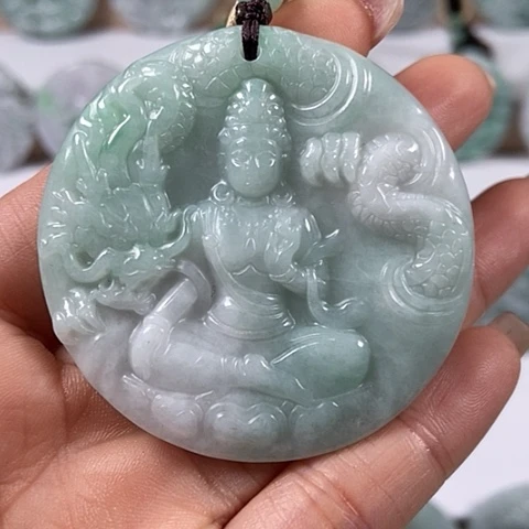 翡翠颈饰未镶嵌玉龙观音福利