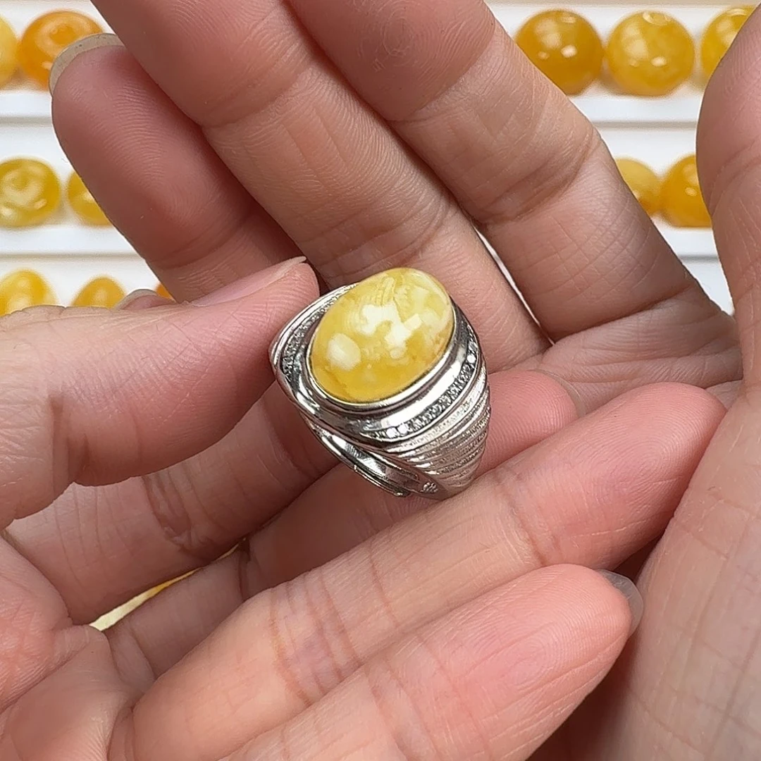 一***一蜜蜡未镶嵌戒指蜜蜡