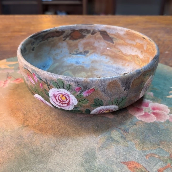 柴烧纯手工手绘陶瓷