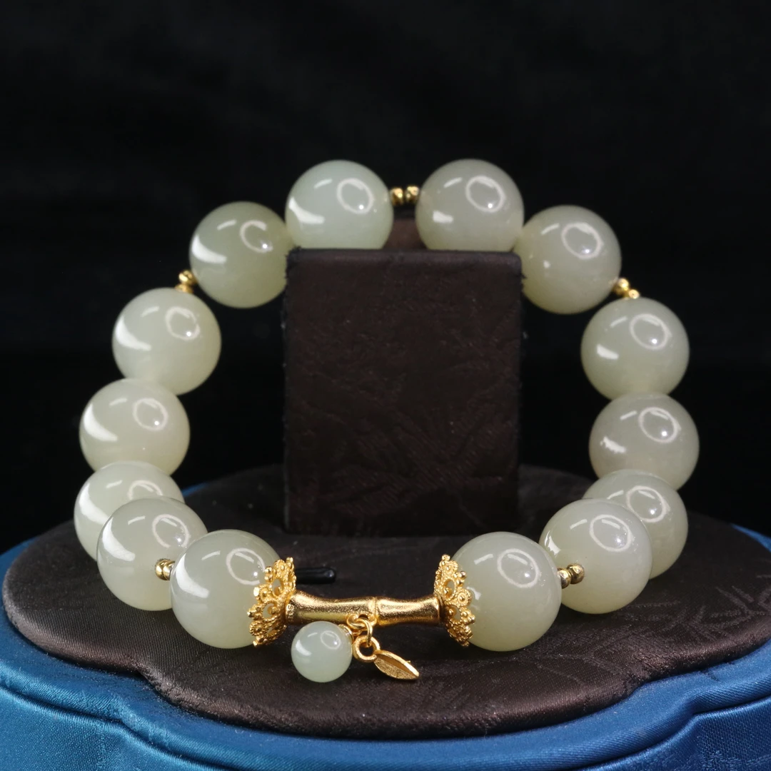 15和田玉冰晴水手串/100534保利厦门拍卖