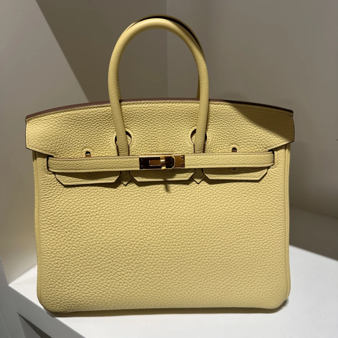 99新 Hermes/爱马仕 HIHI/小鸡黄Birkin25 Z刻/14383940
