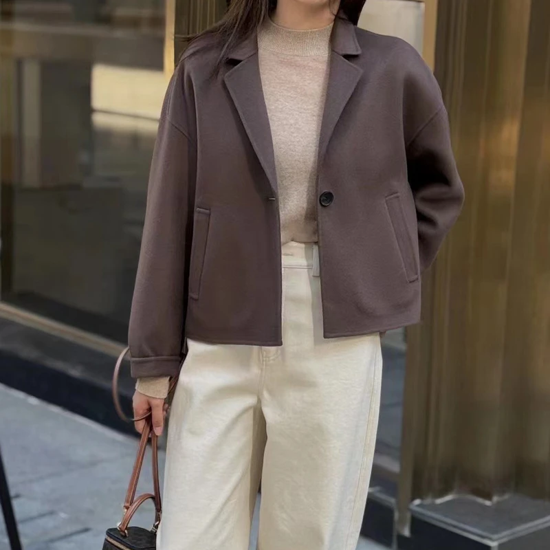 FLORA&AILEY翻领一粒扣外套