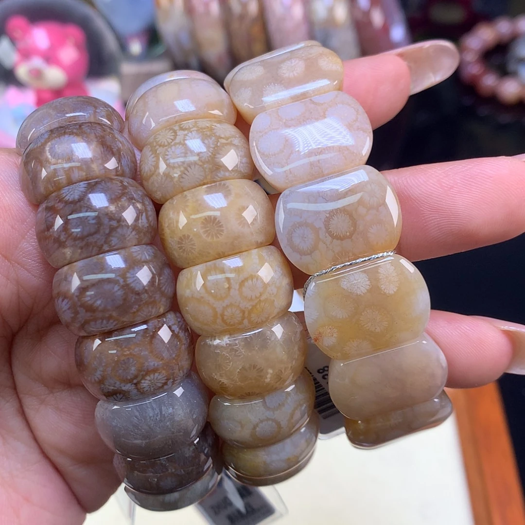 【闪购商品】颈饰未镶嵌硅化珊瑚（珊瑚玉）11号128/件 可挑