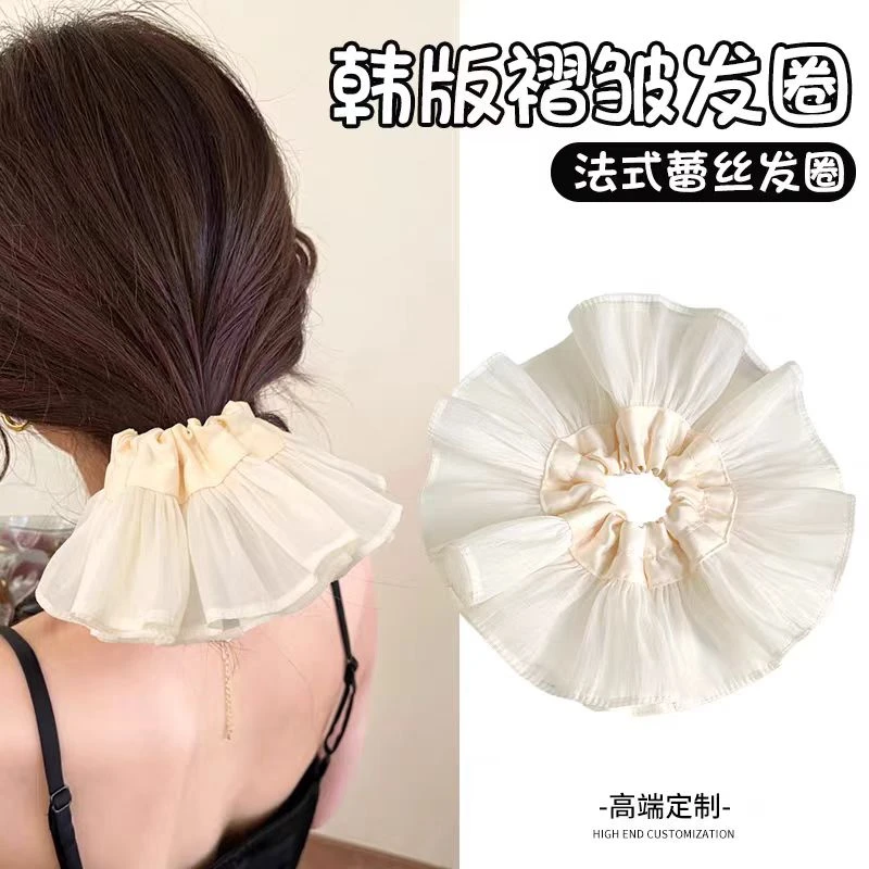 2025 鑫鑫饰品甄选轻奢高货发饰 简约网纱蕾丝发圈甜美