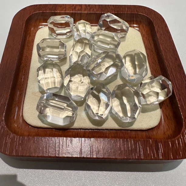 天然白水晶随形路路通散珠DIY水晶手串配珠配饰