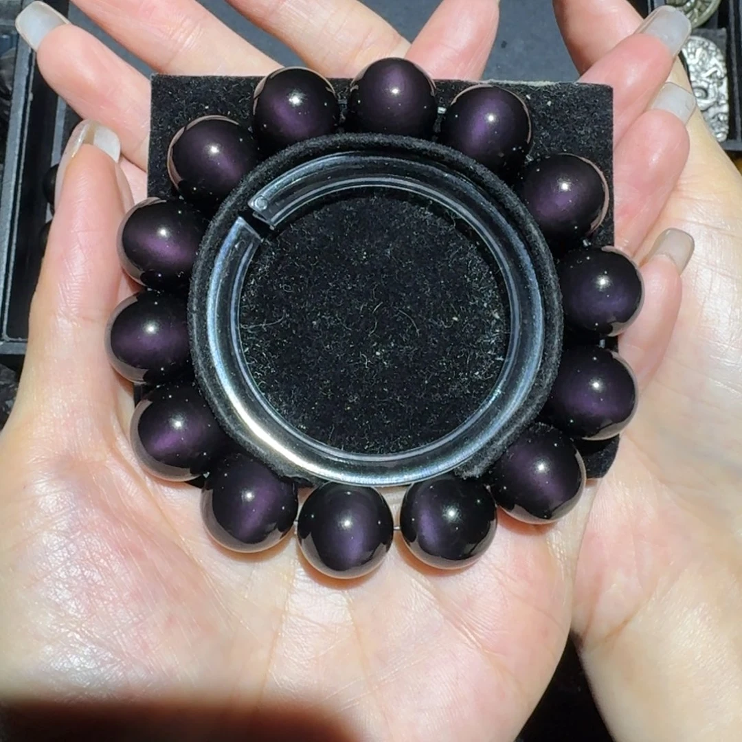 大***险黑曜岩未镶嵌手链