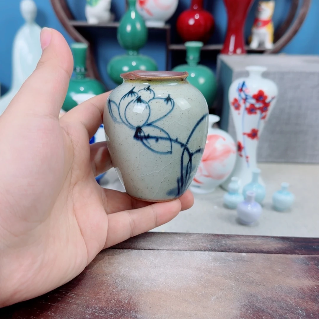 陶瓷手工小花器摆件