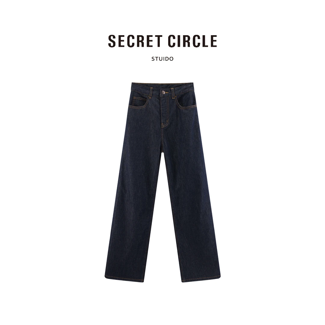 SECRET CIRCLE·秘社 100棉复古牛仔裤直筒裤10117