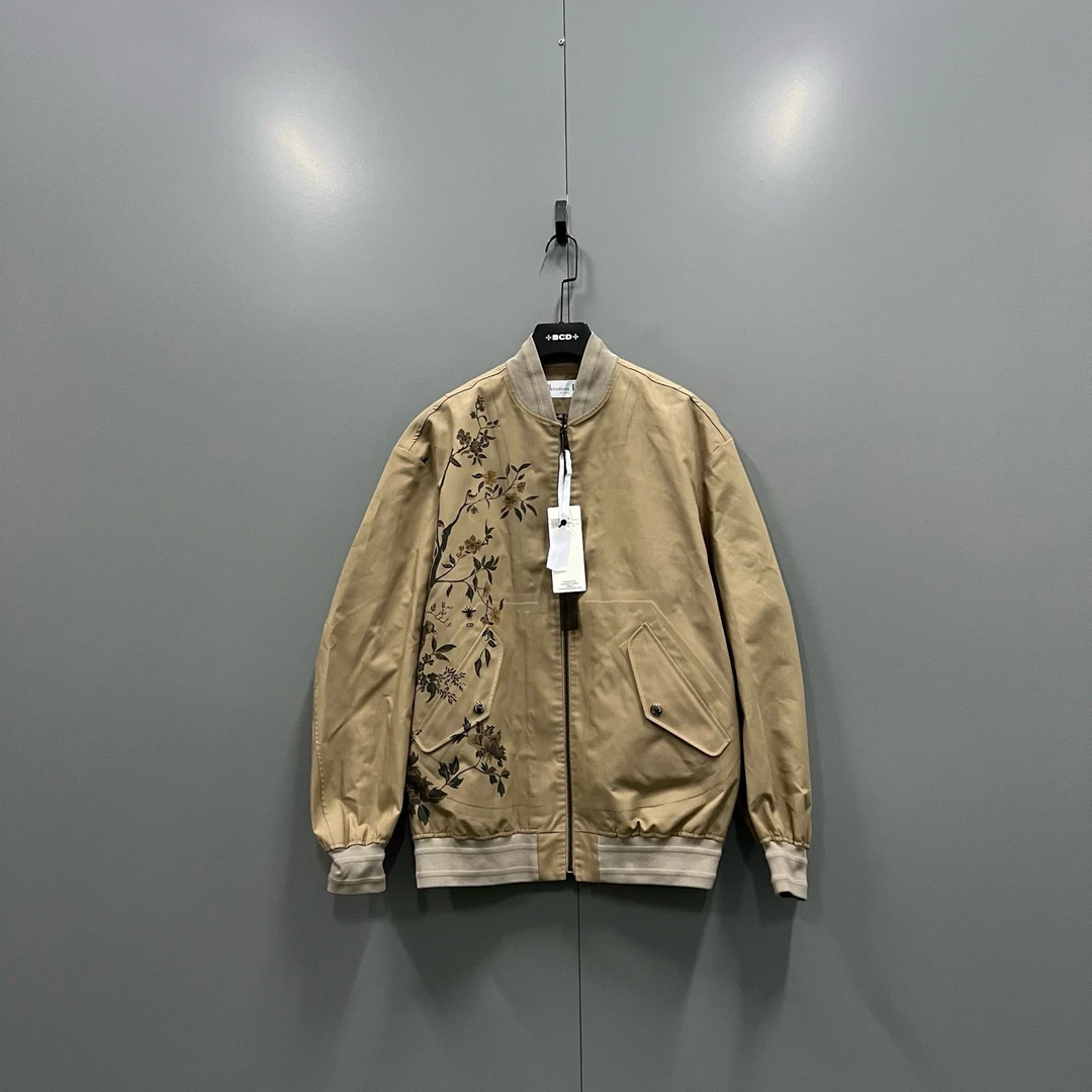 未使用 DIOR/迪奥 迪奥 卡其色花卉印花夹克 XS码 S码*2/全新/吊