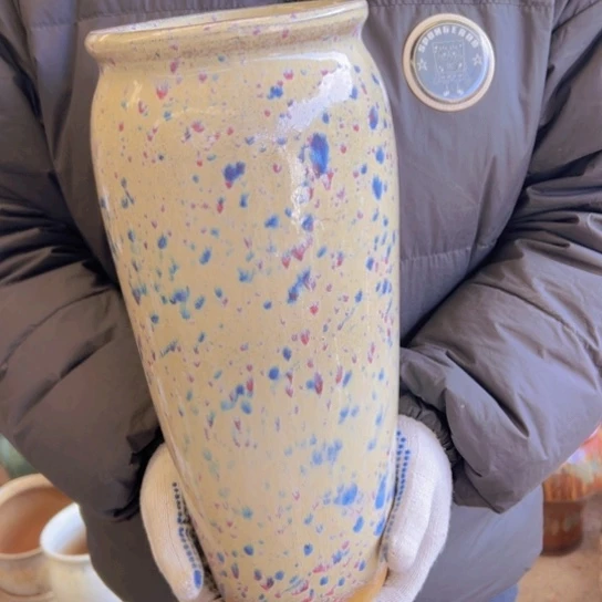 紫砂花盆高36口15————