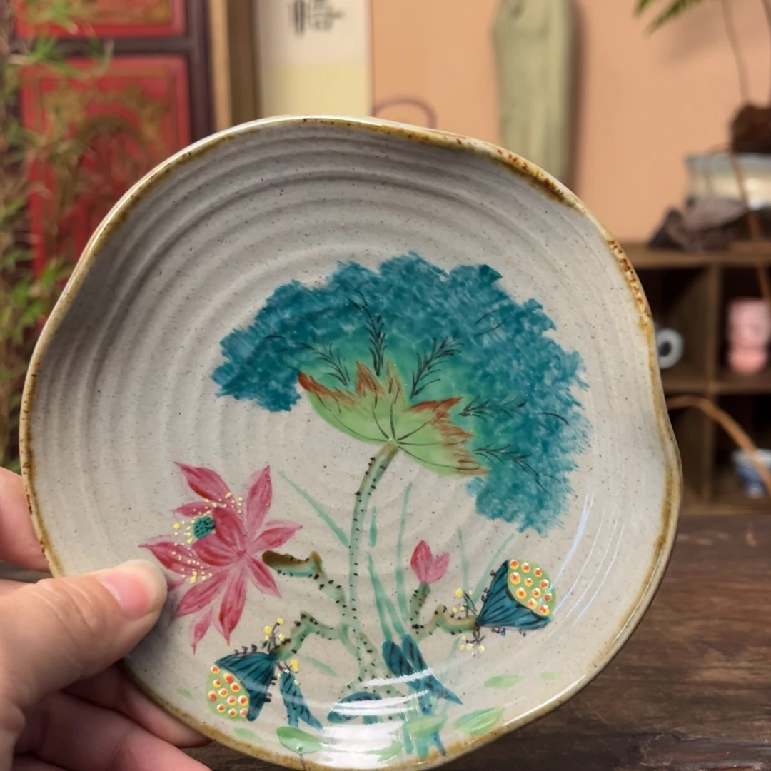 杯柴烧手工手绘陶瓷