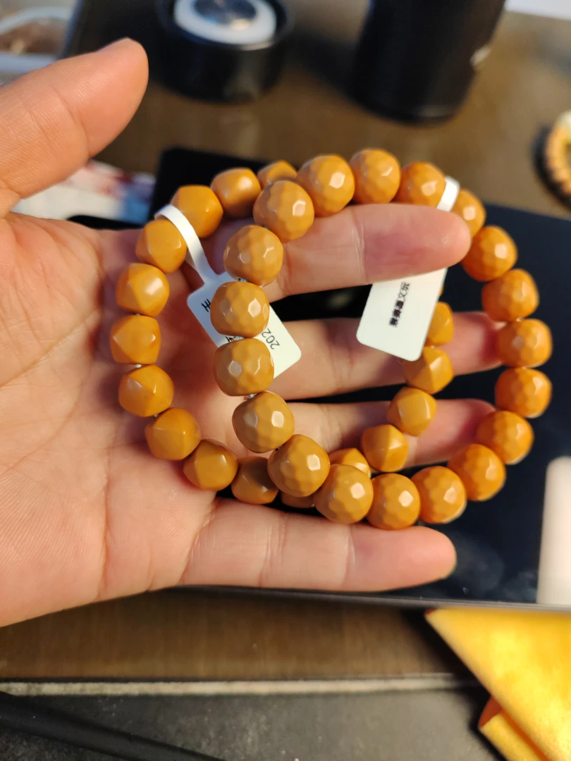 猴头手串无暇全品 钻面唐八棱