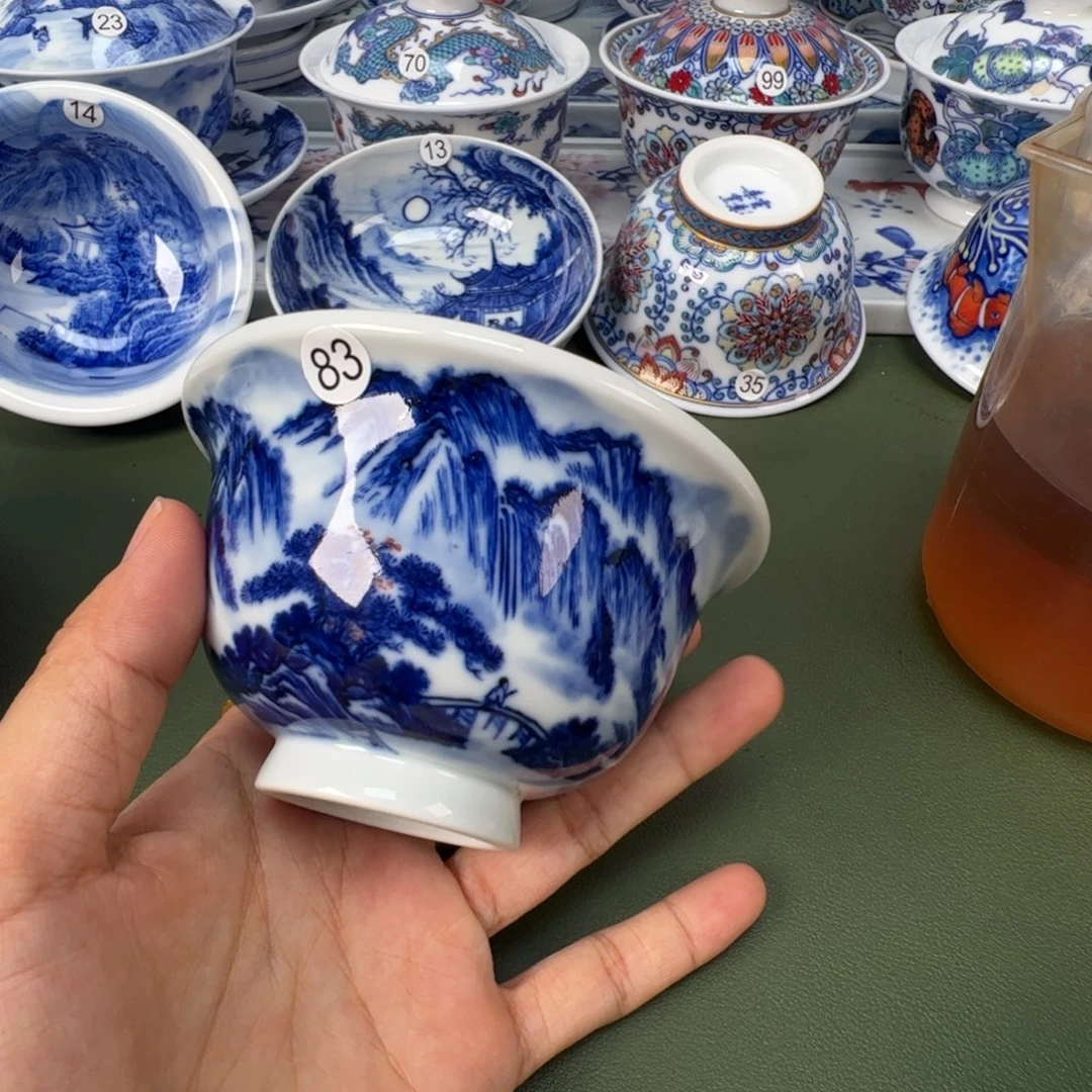景德镇纯手工纯手绘茶具木木83