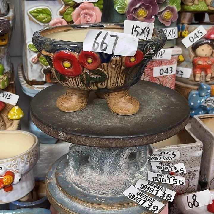 粗陶材质多肉花盆