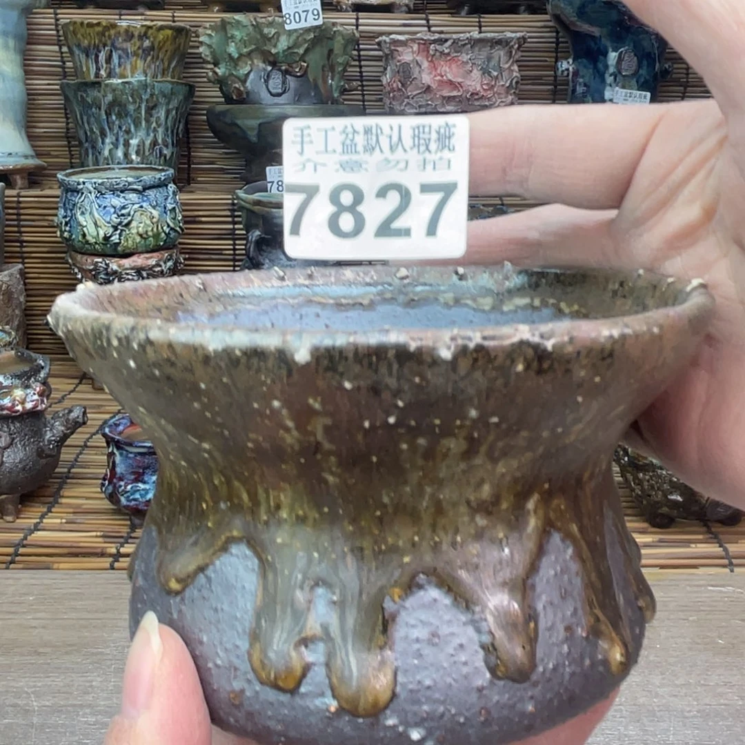 手工花盆默认瑕疵完美者勿拍
