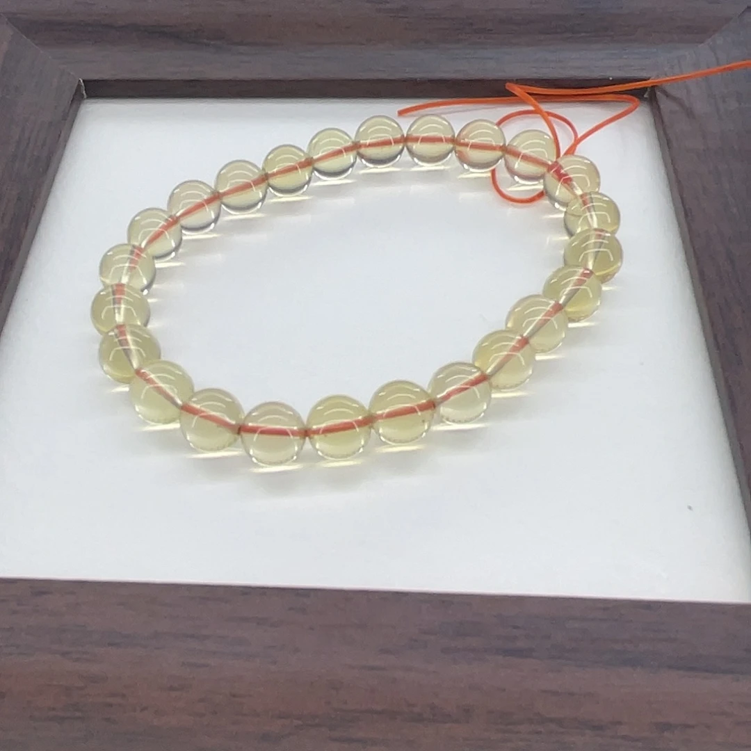 黄晶未镶嵌手链巴西黄8mm