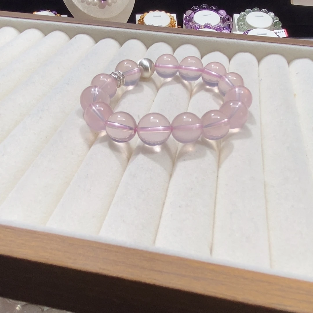 未镶嵌手链水晶12+定制粉水全净体