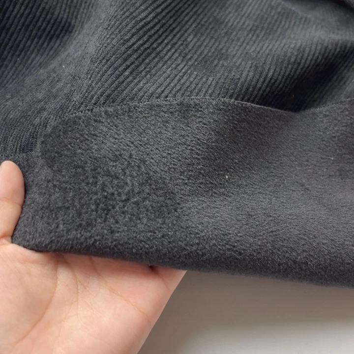 混纺黑色灯芯绒1米