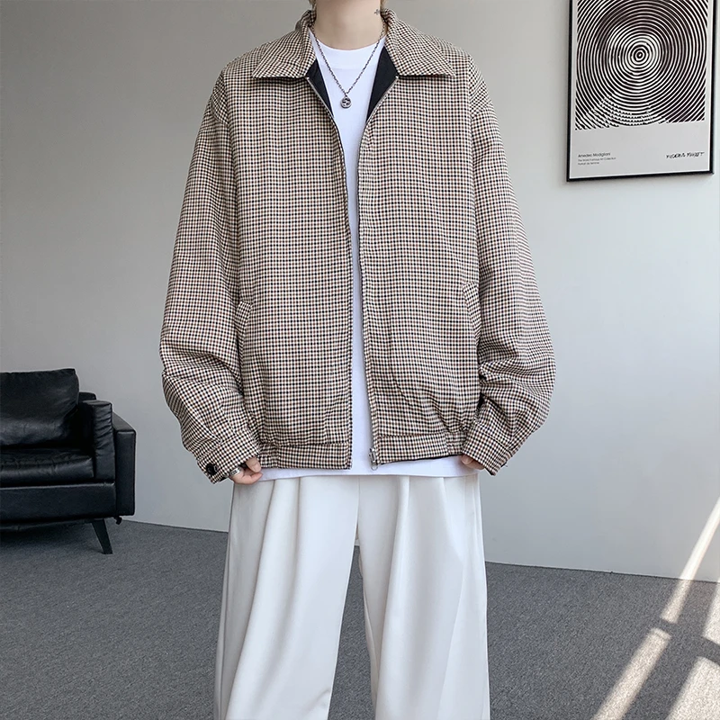 YNZ.XX双面穿短款夹克外套男秋季潮流宽松百搭美式休闲飞行夹克