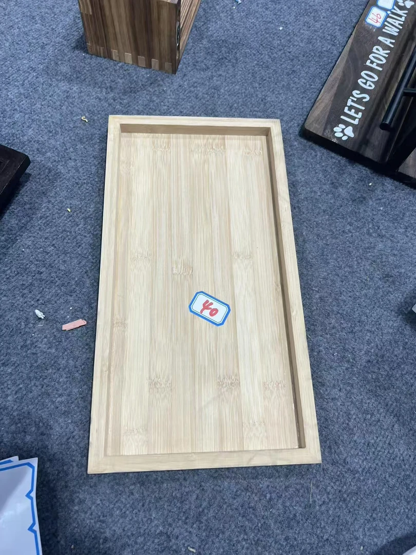 纯色北欧风格长方形田园风1个盘格子木板方盘茶具501