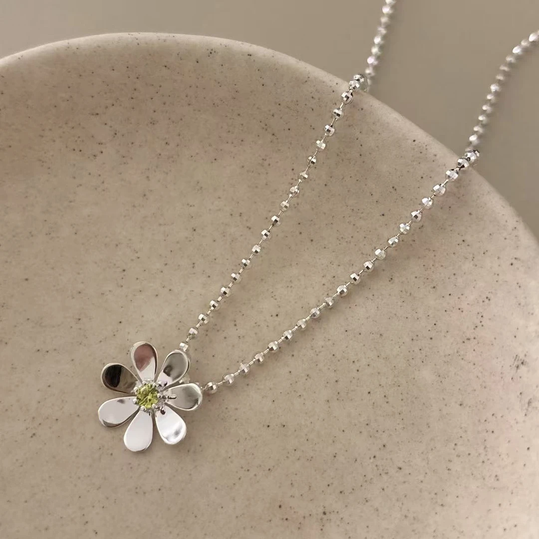 坠链均925银 【一路生花项链】简约气质款 坠链均925银 X002