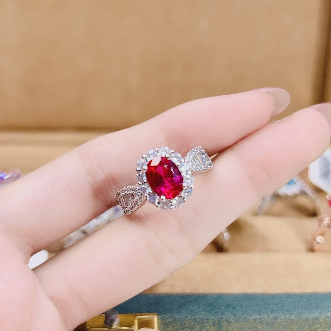 培育红宝石培育红宝石【婉言】高货戒指 活口圈 112