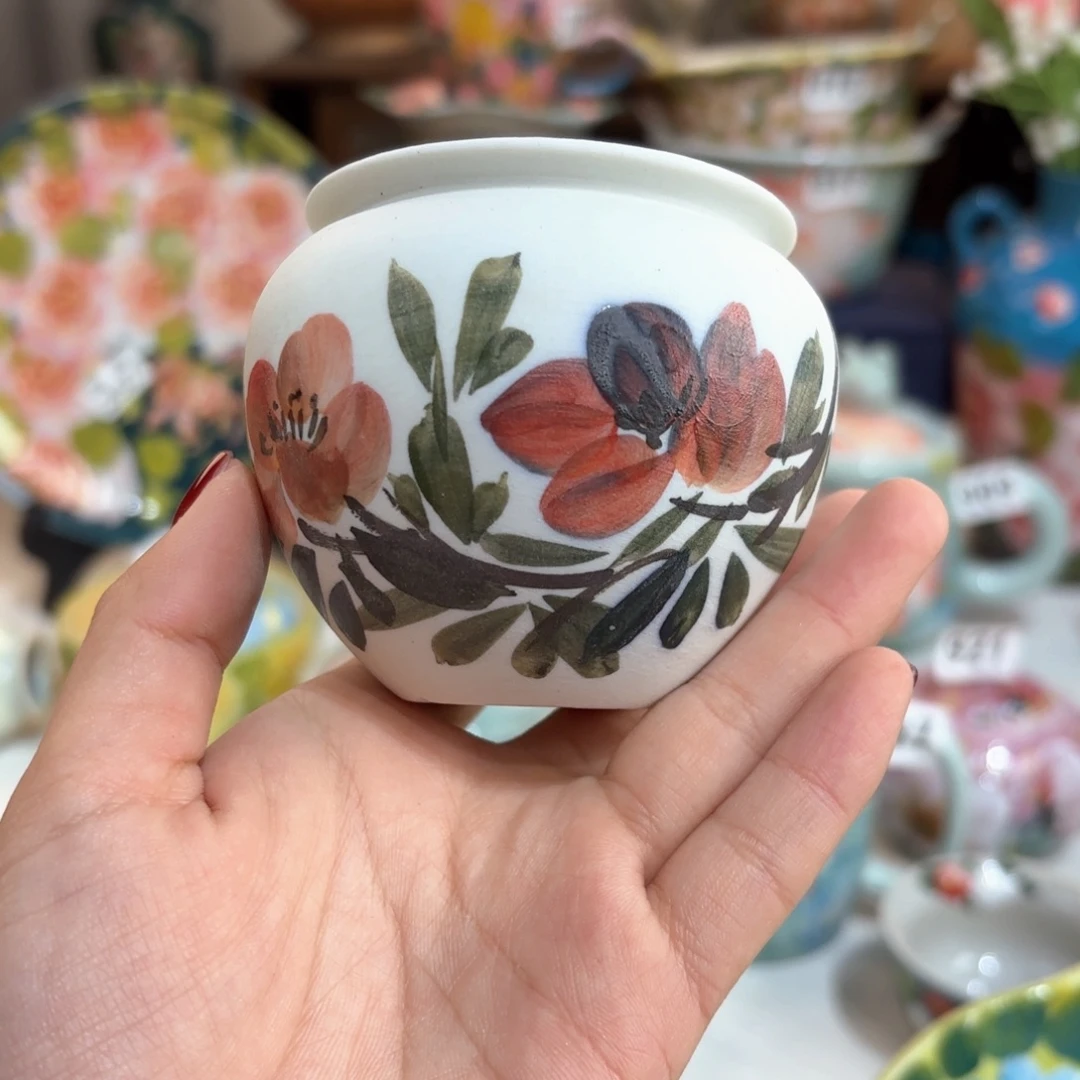 景德镇手绘高温釉下彩陶瓷茶具