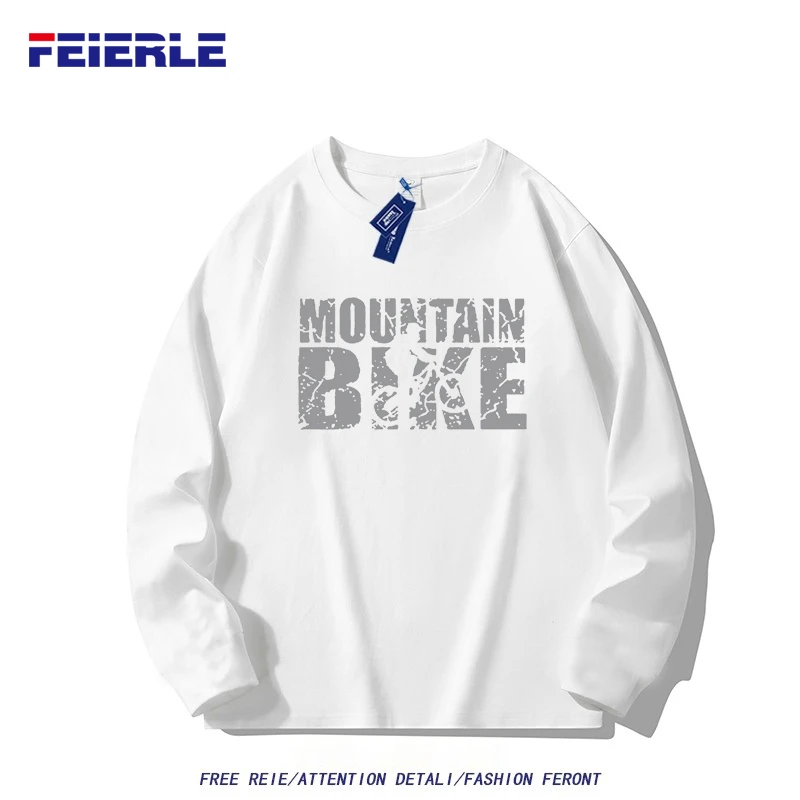FEIERLE/2025秋冬季纯棉潮流圆领长袖百搭男女同款打底衫秋衣