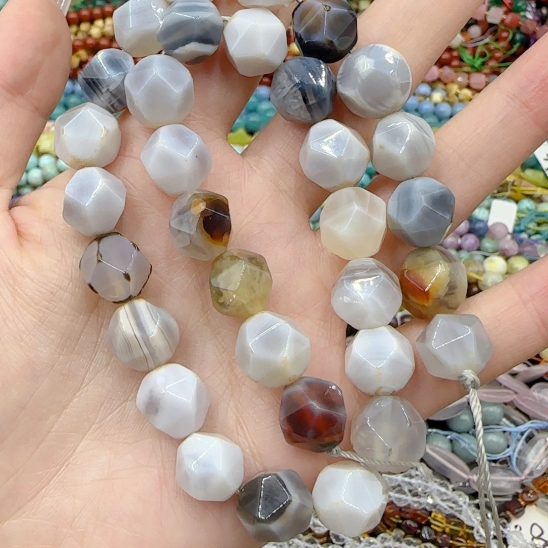 玛瑙/玉髓未镶嵌珠宝半成品奶皮火玛瑙切面一条特价