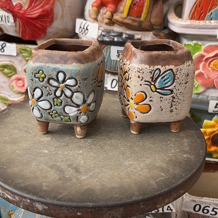 粗陶材质多肉花盆