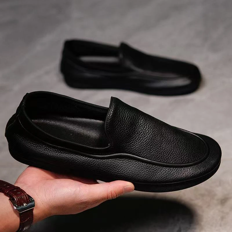 休闲皮鞋透气韩版春季英伦休闲豆豆鞋皮鞋夏季一脚蹬