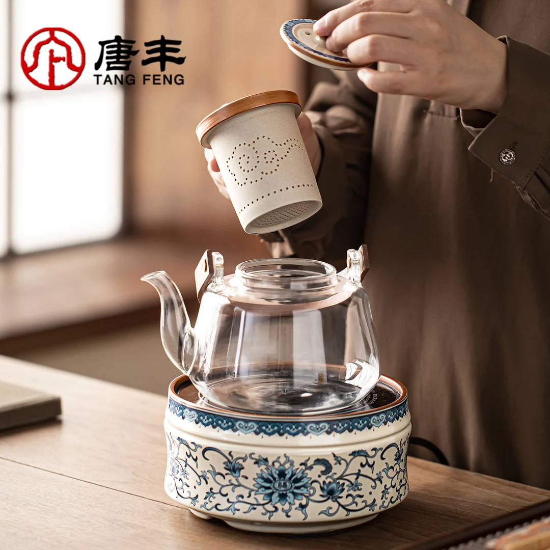 唐丰电陶炉煮茶壶家用玻璃烧水壶白茶煮茶壶围炉煮茶小型电热茶