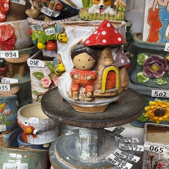 粗陶材质多肉花盆