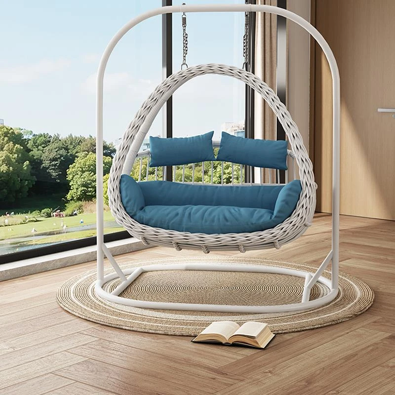 阳台桌椅双杆摇篮椅家用室内藤椅吊床吊椅网红秋千吊篮双人摇摇椅