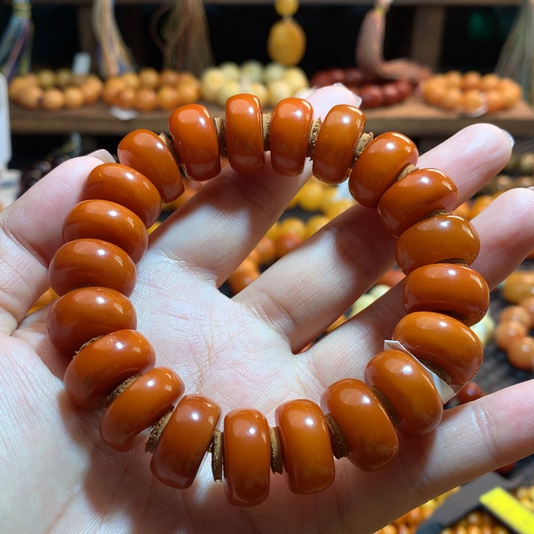 蜜蜡未镶嵌手串蜜蜡手串