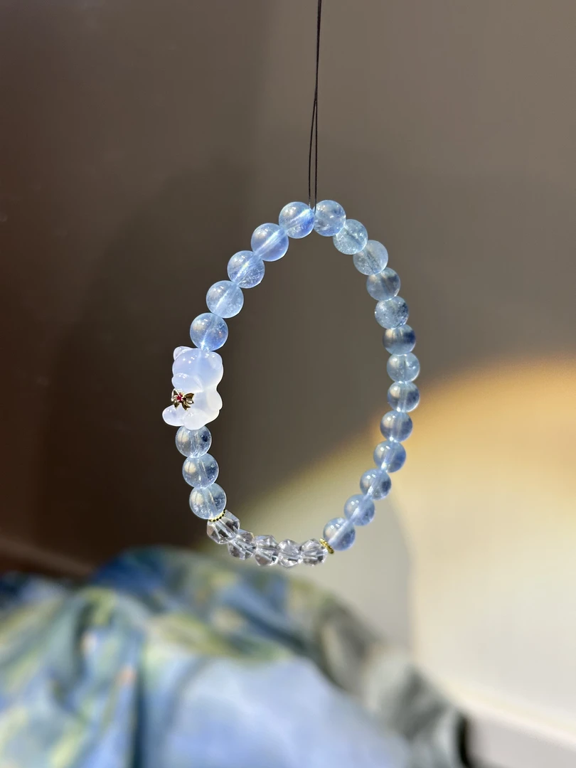 天然海蓝宝石手串 多样性发一 H04